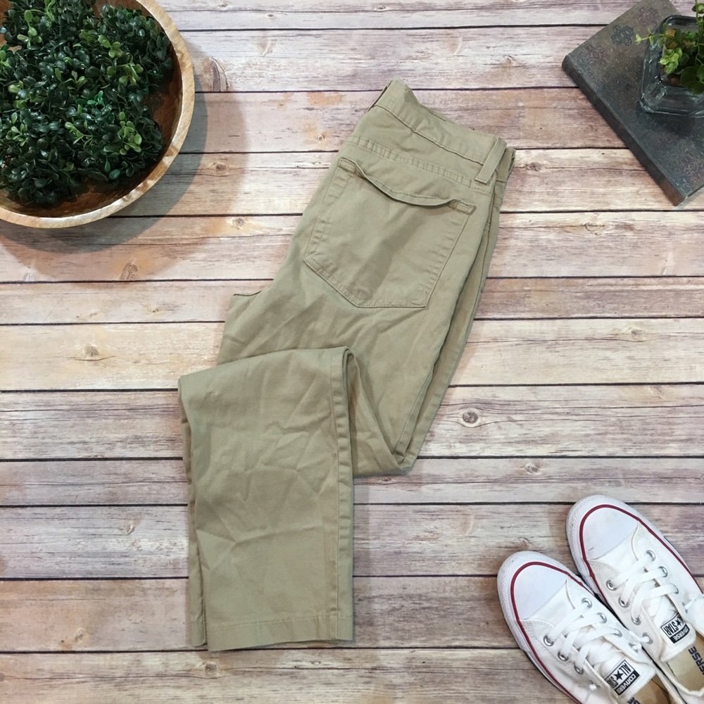 SOLD 2P NYDJ Tan Khaki Slim Leg Stretch Jeans